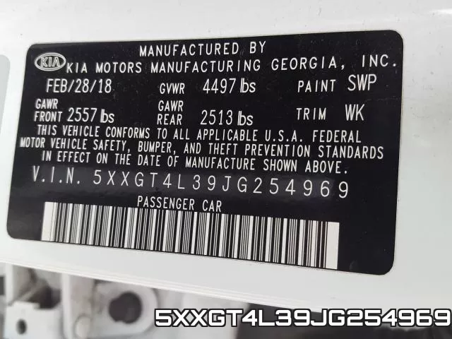 5XXGT4L39JG254969 фото 2