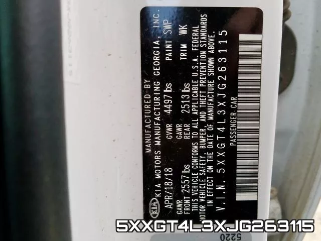 5XXGT4L3XJG263115 фото 2
