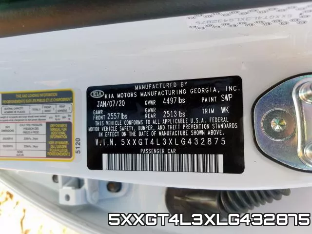 5XXGT4L3XLG432875 фото 2