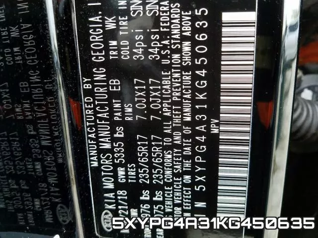 5XYPG4A31KG450635 фото 2