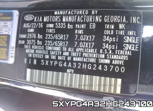5XYPG4A32HG243700 фото 10