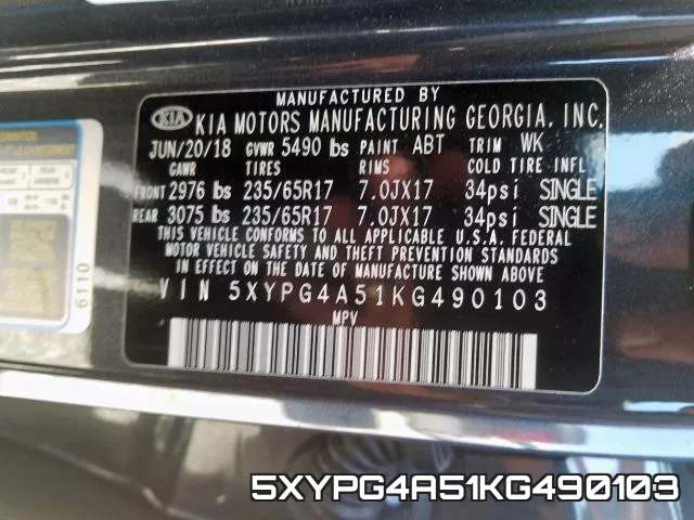 5XYPG4A51KG490103 фото 2