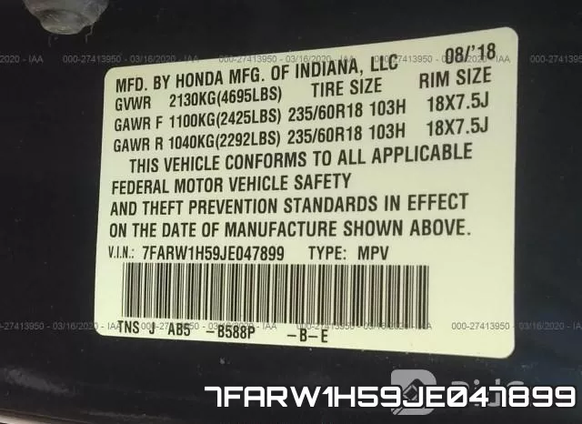 7FARW1H59JE047899 фото 10