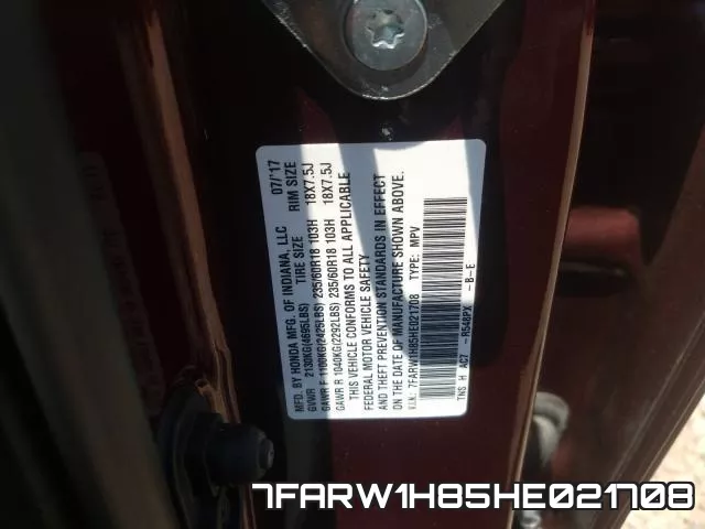 7FARW1H85HE021708 фото 2