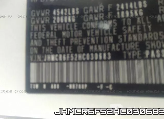 JHMCR6F52HC030683 фото 10