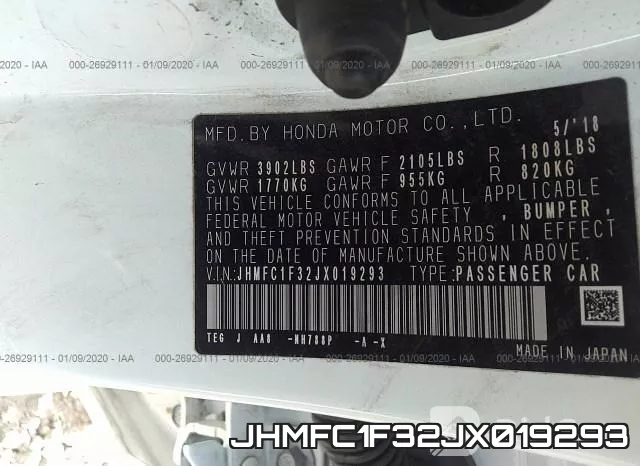 JHMFC1F32JX019293 фото 10