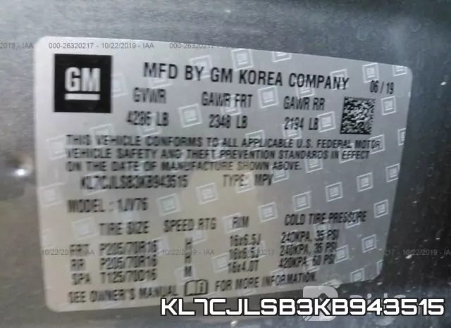 KL7CJLSB3KB943515 фото 10