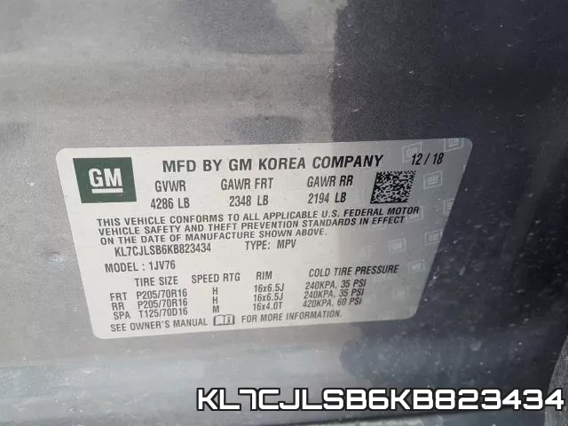 KL7CJLSB6KB823434 фото 2