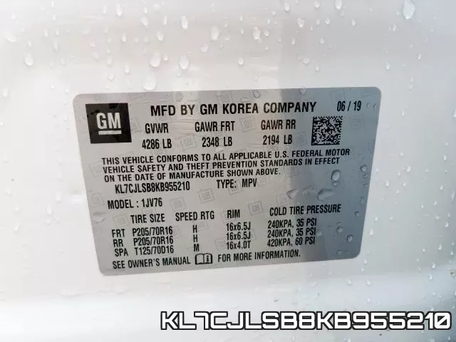 KL7CJLSB8KB955210 фото 2