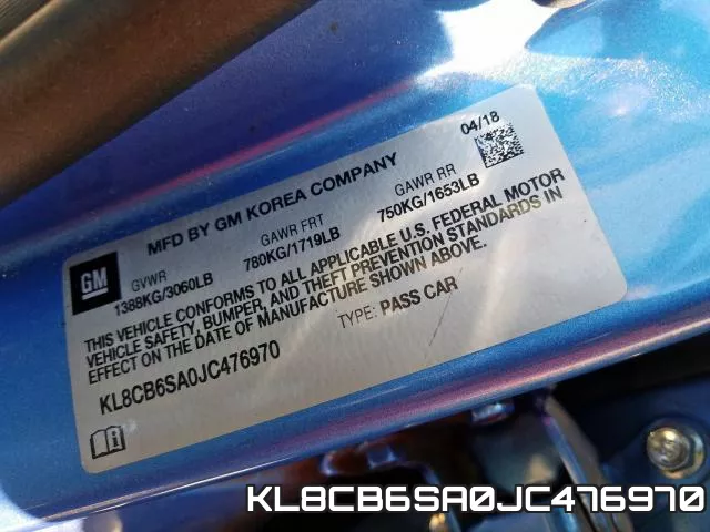 KL8CB6SA0JC476970 фото 2