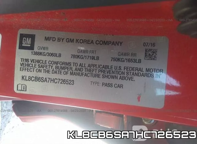 KL8CB6SA7HC726523 фото 10