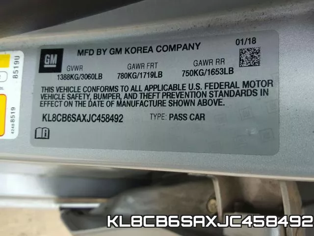KL8CB6SAXJC458492 фото 2