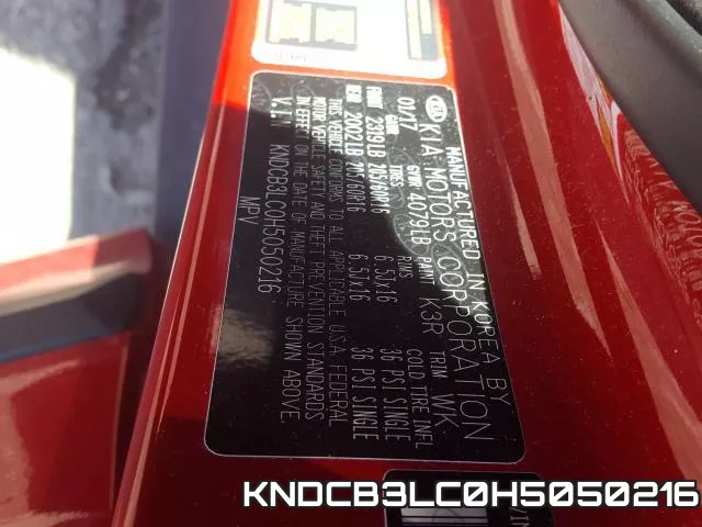 KNDCB3LC0H5050216 фото 2