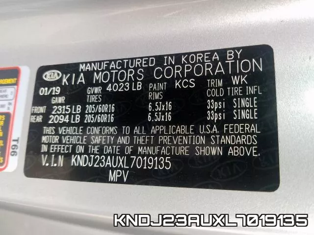 KNDJ23AUXL7019135 фото 2