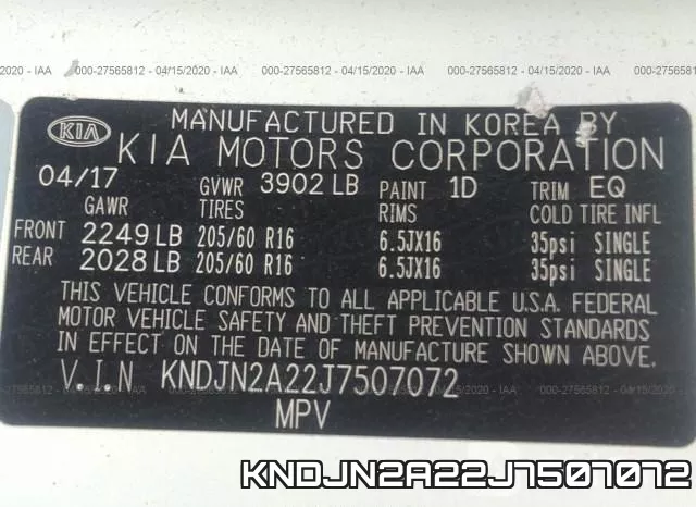 KNDJN2A22J7507072 фото 10