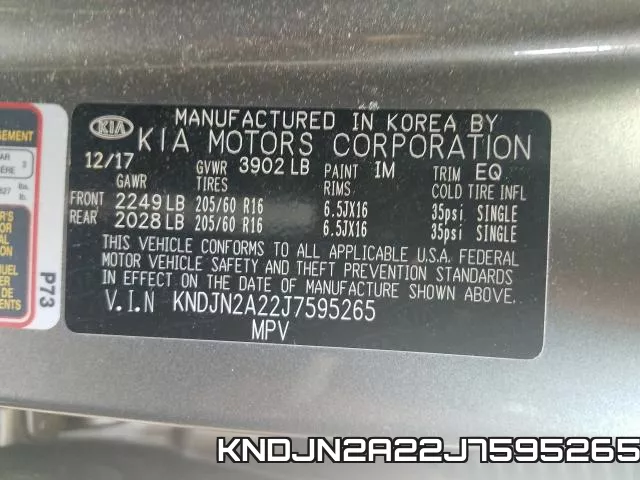 KNDJN2A22J7595265 фото 2