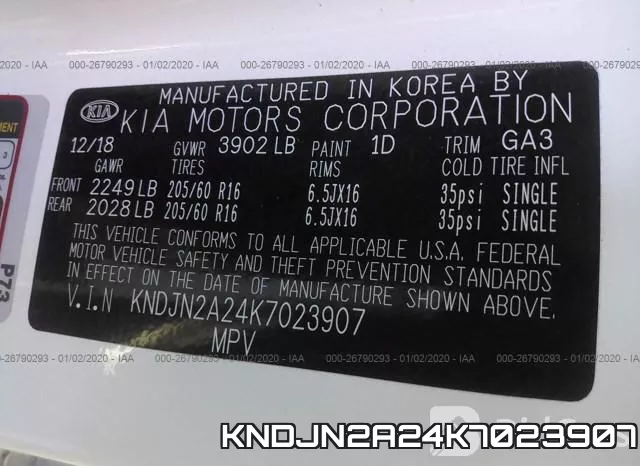 KNDJN2A24K7023907 фото 10