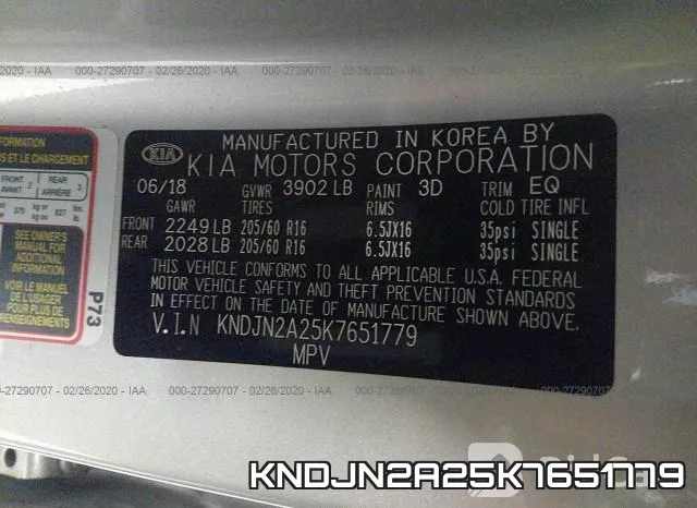 KNDJN2A25K7651779 фото 10