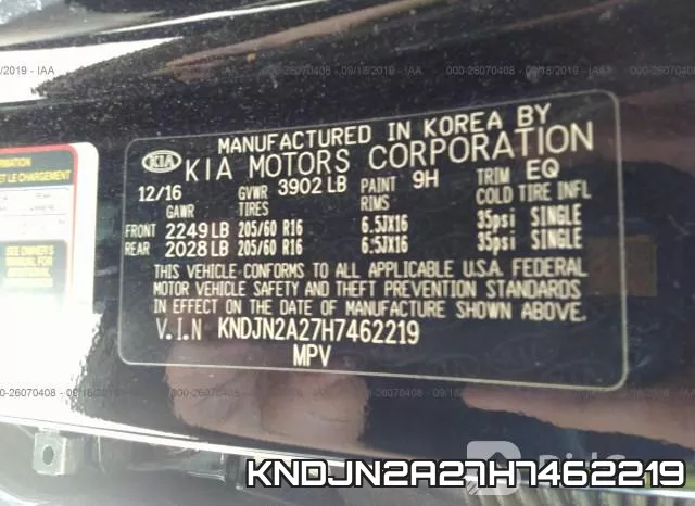 KNDJN2A27H7462219 фото 10
