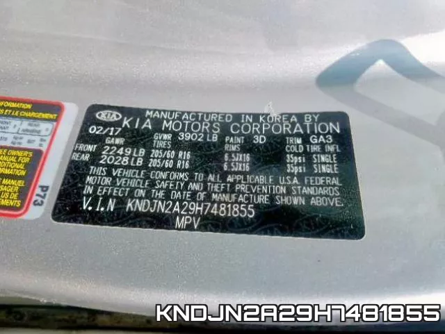 KNDJN2A29H7481855 фото 2