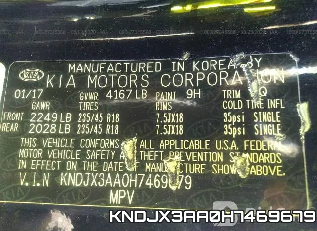 KNDJX3AA0H7469679 фото 10