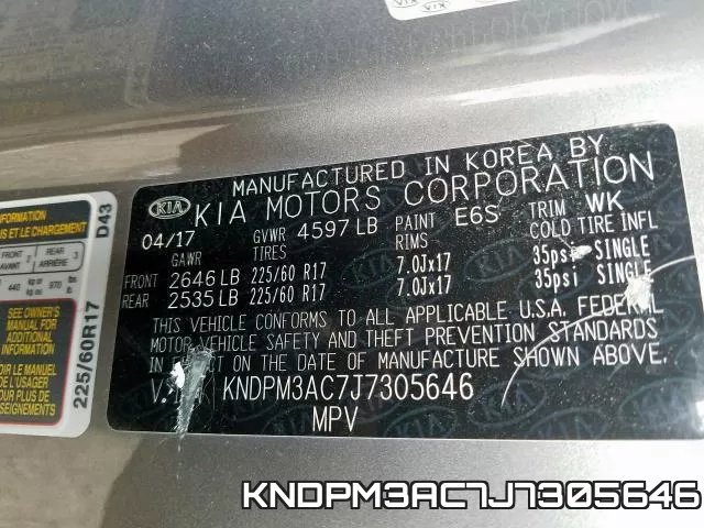 KNDPM3AC7J7305646 фото 2