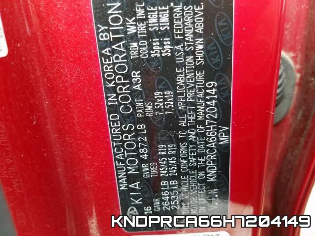 KNDPRCA66H7204149 фото 2