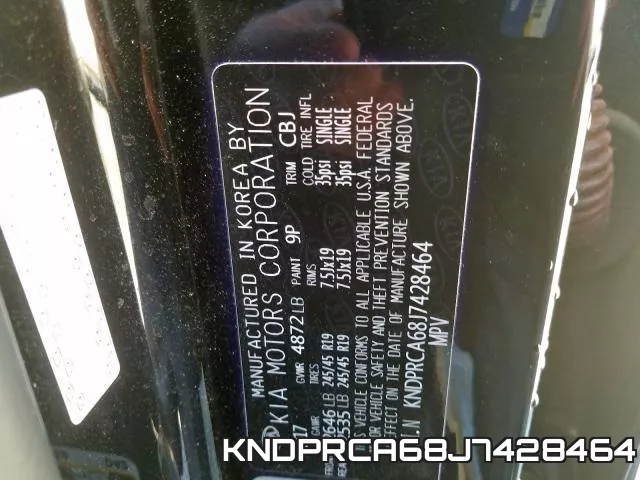 KNDPRCA68J7428464 фото 2
