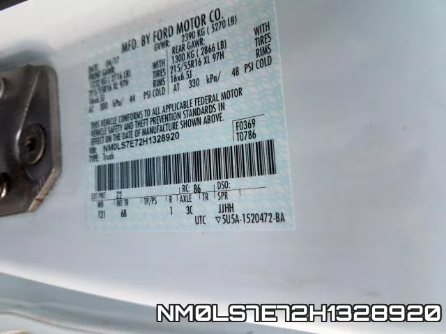 NM0LS7E72H1328920 фото 2