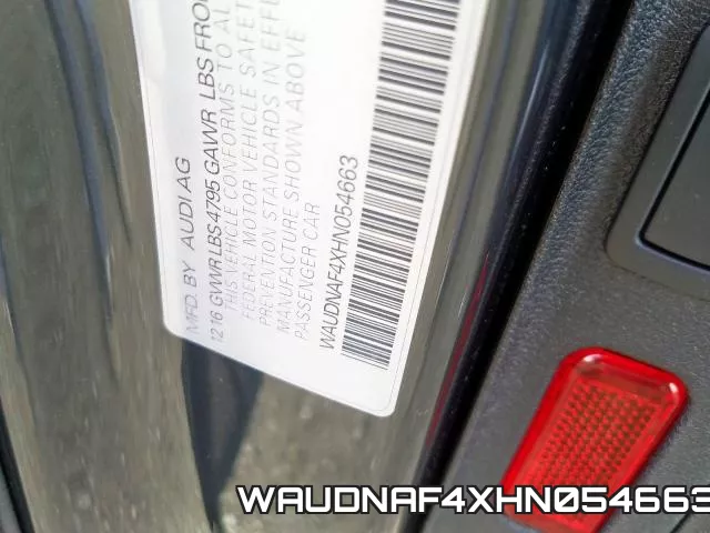 WAUDNAF4XHN054663 фото 2