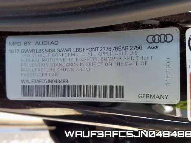 WAUF3AFC5JN048488 фото 2