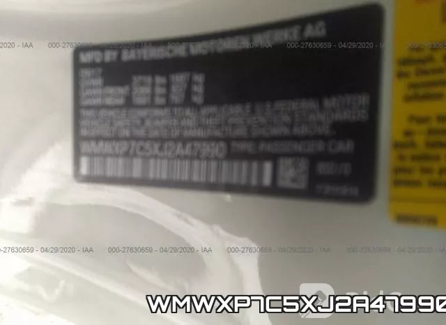 WMWXP7C5XJ2A47990 фото 10