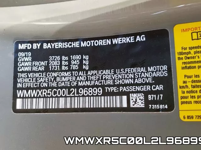 WMWXR5C00L2L96899 фото 2