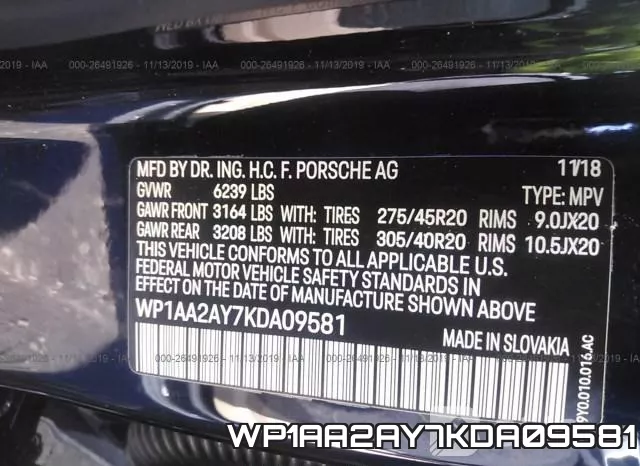 WP1AA2AY7KDA09581 фото 10