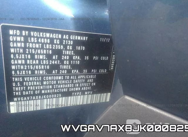WVGAV7AX8JK000825 фото 10