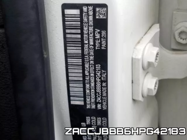 ZACCJBBB6HPG42183 фото 2
