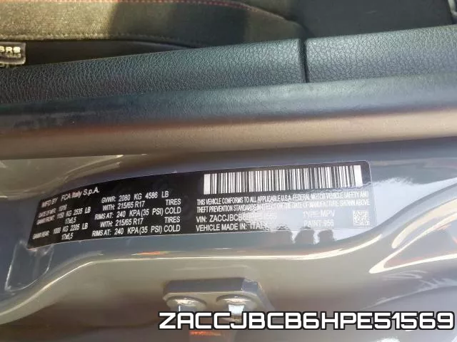 ZACCJBCB6HPE51569 фото 2