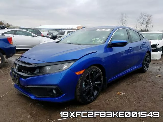 19XFC2F83KE001549 фото 3