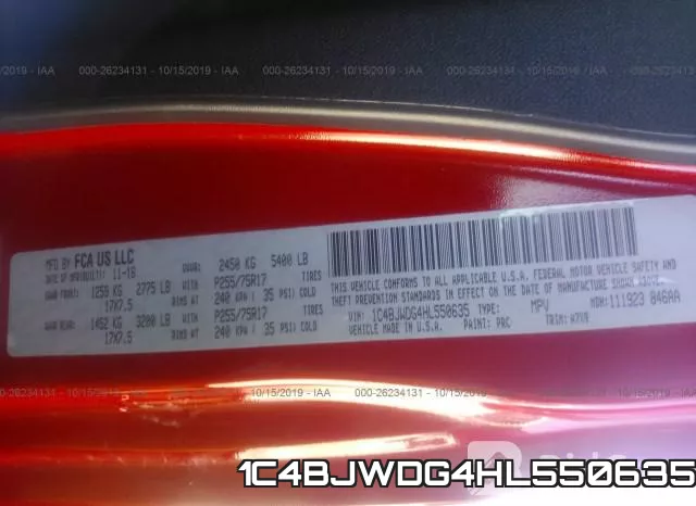 1C4BJWDG4HL550635 фото 10