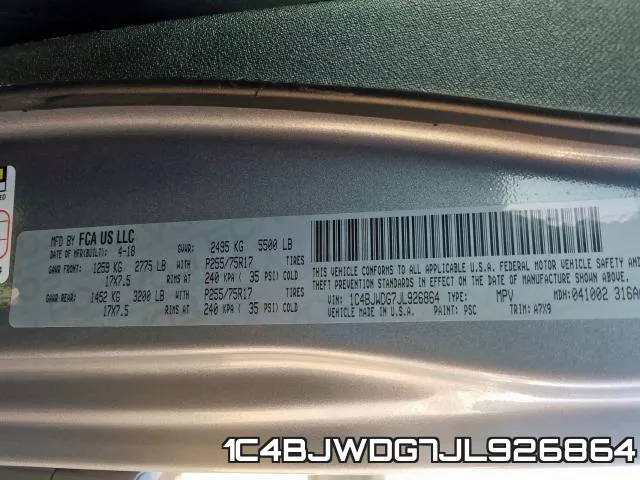 1C4BJWDG7JL926864 фото 2
