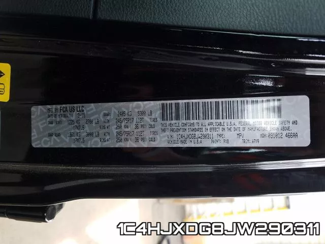 1C4HJXDG8JW290311 фото 2