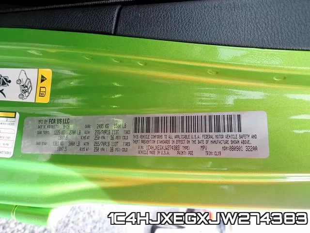 1C4HJXEGXJW274383 фото 2