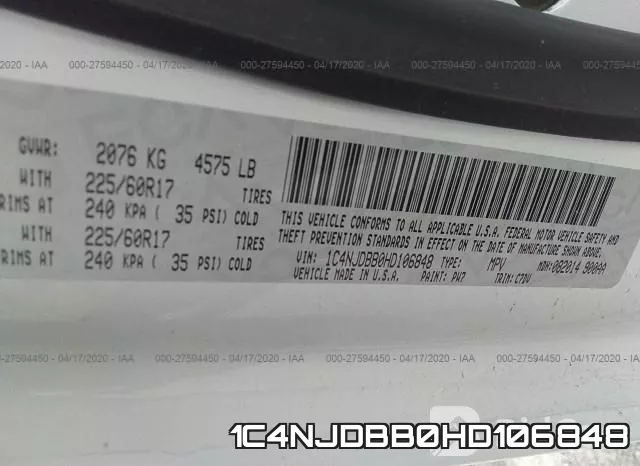 1C4NJDBB0HD106848 фото 10