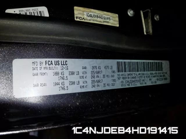 1C4NJDEB4HD191415 фото 2
