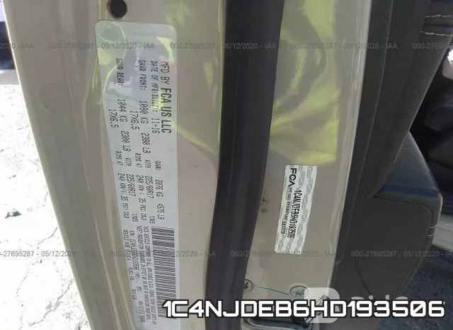 1C4NJDEB6HD193506 фото 10