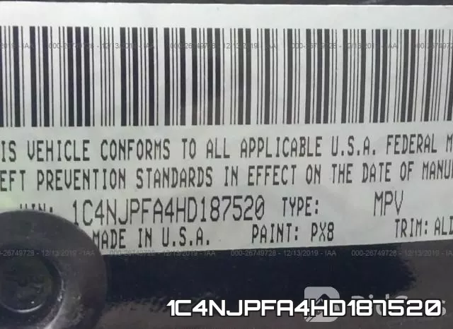 1C4NJPFA4HD187520 фото 10