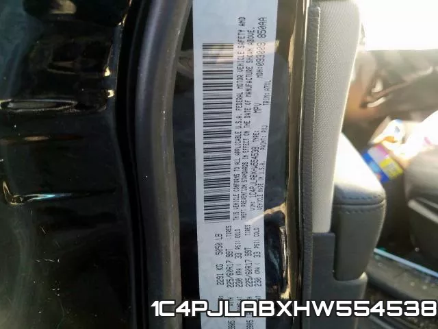 1C4PJLABXHW554538 фото 2