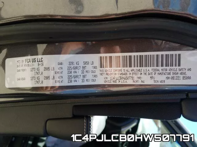 1C4PJLCB0HW507791 фото 2
