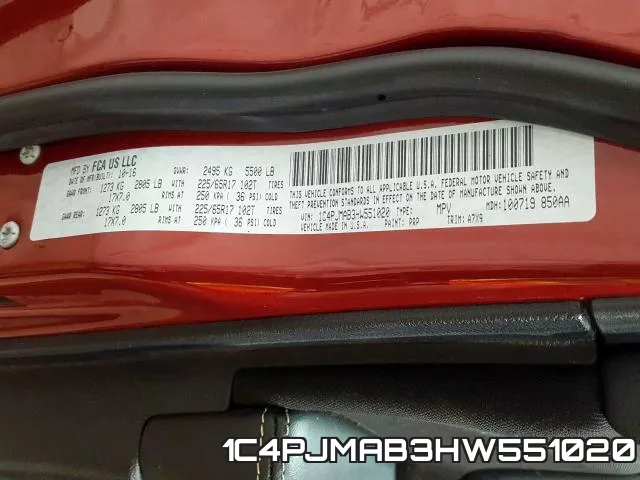 1C4PJMAB3HW551020 фото 2