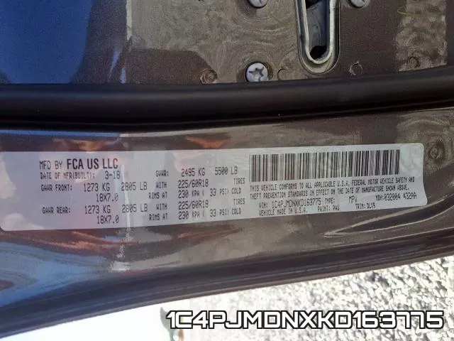 1C4PJMDNXKD163775 фото 2